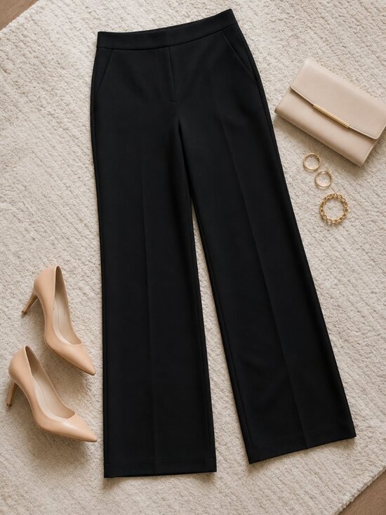 Anne Klein Pants - Anne Klein Wide Leg Black Pants Mid Rise Size 14 NWT Office Career Classic